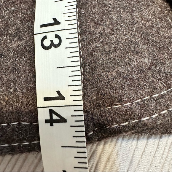 Purnell Wool Blend Zippered Brown Mini Skirt Size 4 - Picture 15 of 16